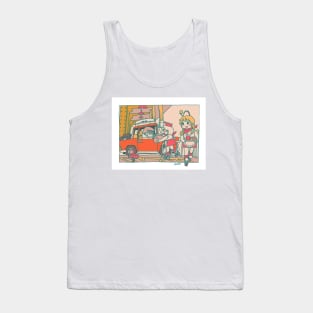 Vintage Style Fast Food Parking Tank Top